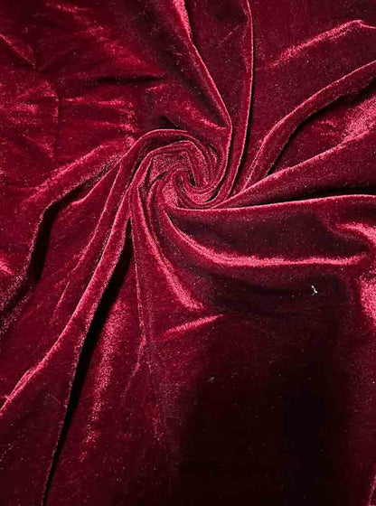 Maroon Trendy Velvet Fabric ( 1 Mtr ) - Luxurion World