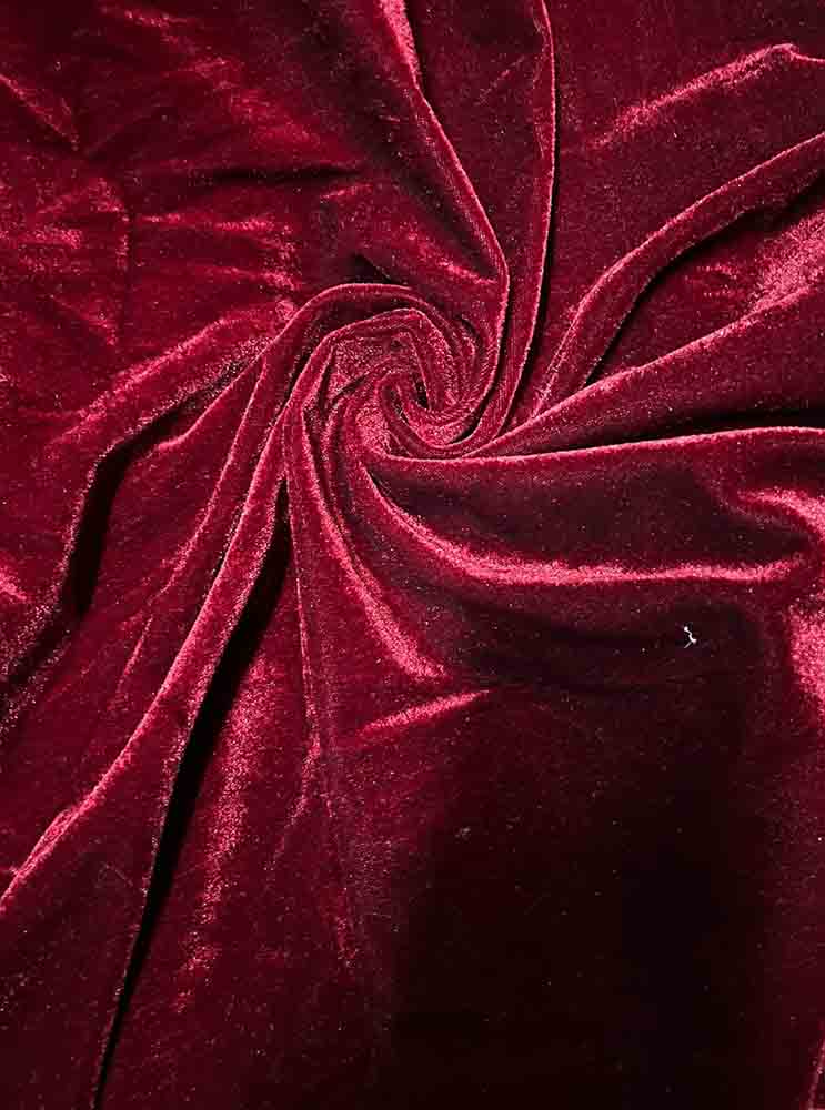 Maroon Trendy Velvet Fabric ( 1 Mtr ) - Luxurion World