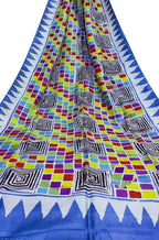 Mulitcolor Hand Batik Silk Saree - Luxurion World