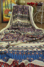 Multicolor Block Printed Cotton Saree - Luxurion World