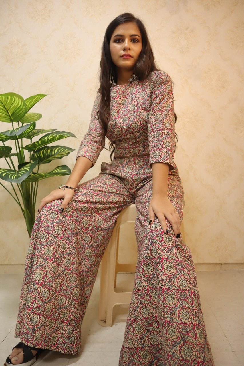 Multicolor Block Printed Pure Cotton Dress - Luxurion World