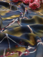 Multicolor Digital Printed Crepe Fabric (1 mtr) - Luxurion World