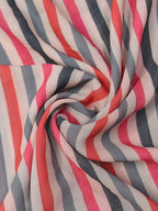Multicolor Digital Printed Georgette Fabric ( 1 Mtr ) - Luxurion World