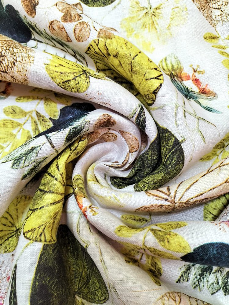 Multicolor Digital Printed Linen Fabric (2.5 mtr) - Luxurion World