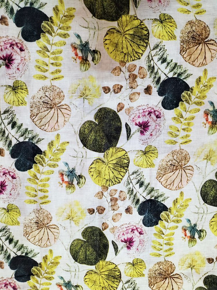 Multicolor Digital Printed Linen Jute Fabric (1 mtr) - Luxurion World