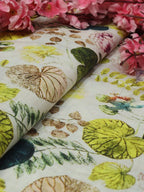 Multicolor Digital Printed Linen Jute Fabric (1 mtr) - Luxurion World