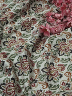 Multicolor Digital Printed Velvet Cotton Fabric ( 1 Mtr ) - Luxurion World
