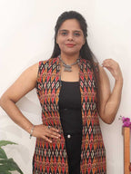 Multicolor Double Ikat Pure Cotton Reversible Jacket - Luxurion World