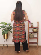 Multicolor Double Ikat Pure Cotton Reversible Jacket - Luxurion World