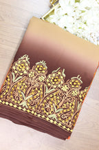 Multicolor Embroidered Kashmiri Aari Work Georgette Saree - Luxurion World