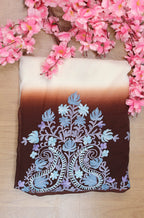 Multicolor Embroidered Kashmiri Aari Work Georgette Saree - Luxurion World