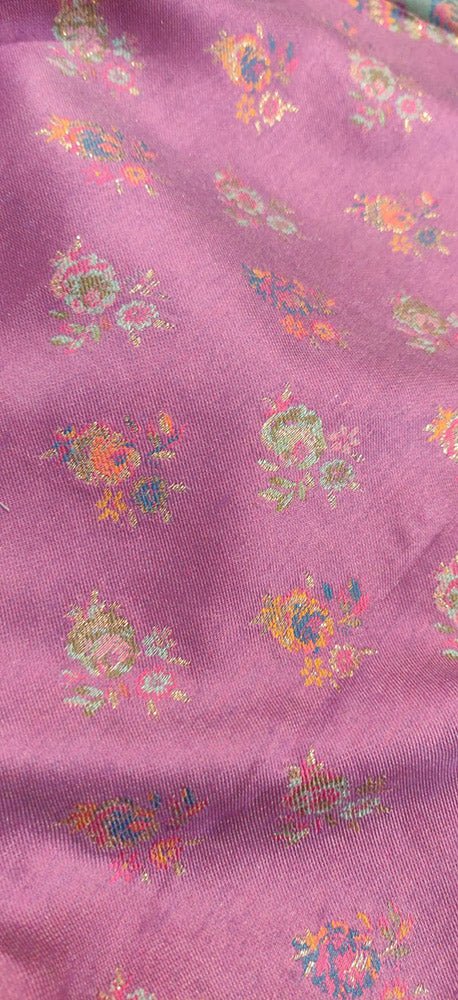 Multicolor Embroidered Kashmiri Kani Work Pure Silk Saree - Luxurion World