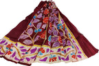 Multicolor Hand Batik Pure Bishnupuri Silk Saree - Luxurion World