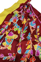 Multicolor Hand Batik Pure Bishnupuri Silk Saree - Luxurion World