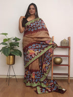 Multicolor Hand Batik Silk Saree - Luxurion World