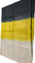 Multicolor Handloom Bhagalpur Eri Ghicha Silk Dupatta - Luxurion World