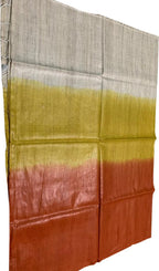 Multicolor Handloom Bhagalpur Eri Ghicha Silk Dupatta - Luxurion World