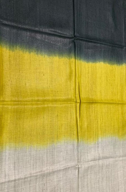 Multicolor Handloom Bhagalpur Eri Ghicha Silk Dupatta - Luxurion World