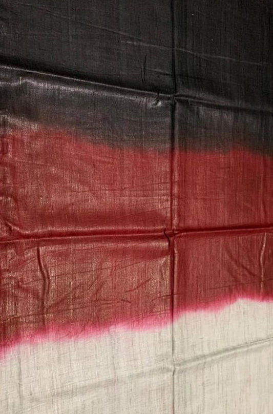 Multicolor Handloom Bhagalpur Eri Ghicha Silk Dupatta - Luxurion World