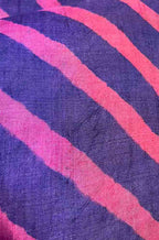 Multicolor Leheriya Tie And Dye Pure Tussar Silk Fabric ( 1 Mtr ) - Luxurion World