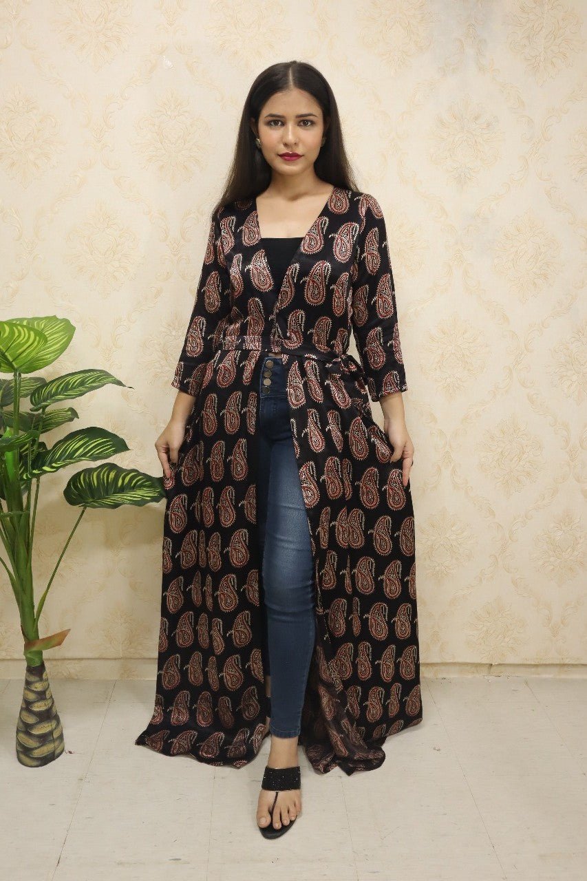 Multicolor Mashru Silk Jacket - Luxurion World