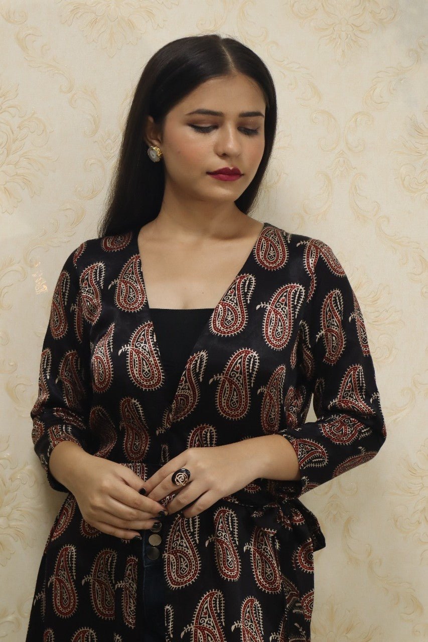 Multicolor Mashru Silk Jacket - Luxurion World