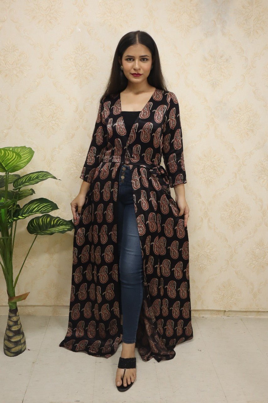 Multicolor Mashru Silk Jacket - Luxurion World