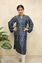 Multicolor Mashru Silk Kurti - Luxurion World