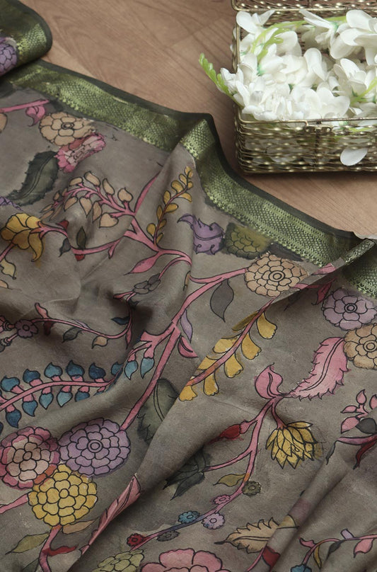 Stylish Multicolor Kalamkari Silk Dupatta for a Chic Look - Luxurion World