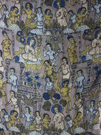 Multicolor Pen Kalamkari Pure Silk Fabric (1 Mtr ) - Luxurion World