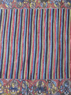 Multicolor Pen Kalamkari Pure Silk Fabric (1 Mtr ) - Luxurion World