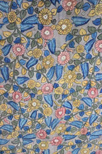 Multicolor Pen Kalamkari Pure Silk Fabric (1 Mtr ) - Luxurion World