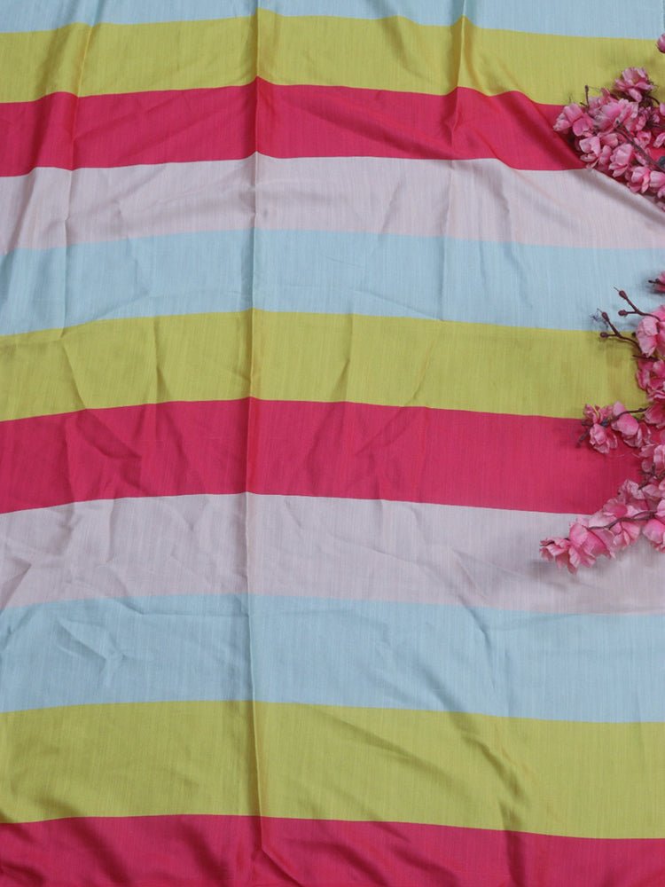 Multicolor Satin Silk Fabric (1 Mtr) - Luxurion World