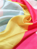 Multicolor Satin Silk Fabric (1 Mtr) - Luxurion World