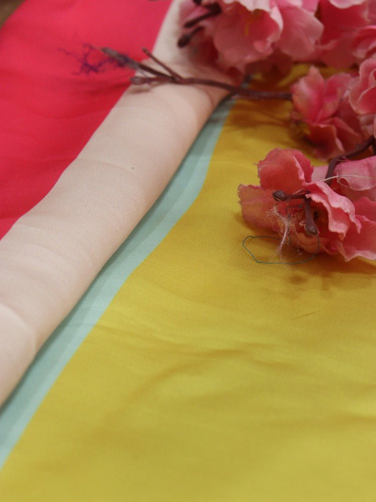 Multicolor Satin Silk Fabric (1 Mtr) - Luxurion World