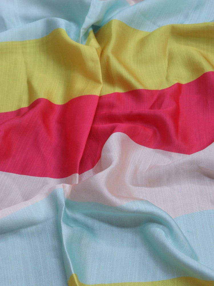 Multicolor Satin Silk Fabric (1 Mtr) - Luxurion World