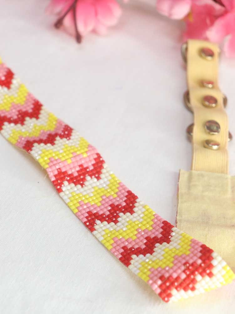 Multicolor Beads Work Belt - Handcrafted Artisan Accessory