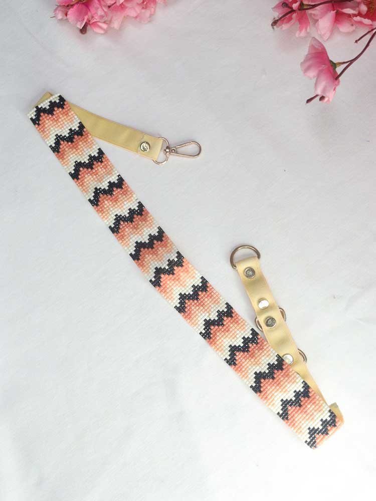 Handcrafted Multicolor Beaded Belt - Artisanal Traditional Design - Luxurion World