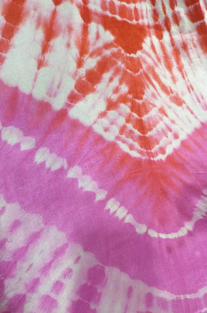 Multicolor Trendy Tie And Dye Modal Silk Fabric (  1 Mtr ) - Luxurion World