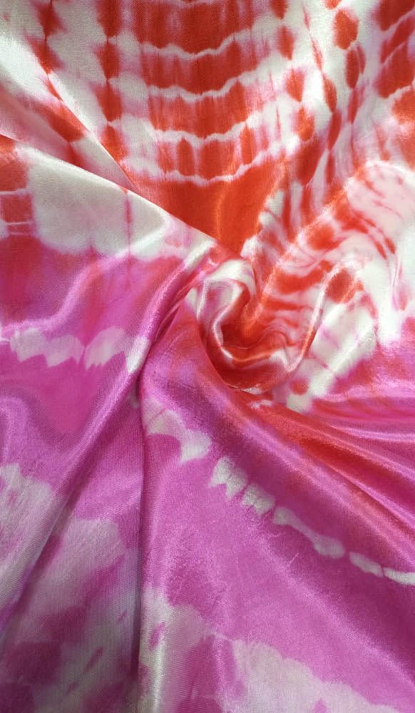 Multicolor Trendy Tie And Dye Modal Silk Fabric (  1 Mtr )