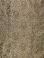 Off White Banarasi KimKhwab Silk Fabric ( 1 Mtr ) - Luxurion World