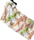 Off White Digital Printed Linen Floral Design Dupatta - Luxurion World