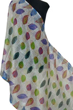 Off White Digital Printed Linen Floral Design Dupatta - Luxurion World