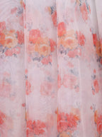 Off White Digital Printed Organza Lehenga With Satin Silk Blouse Piece Fabric - Luxurion World