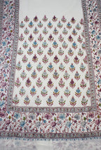 Off White Embroidered Kashmiri Aari Work Georgette Saree - Luxurion World