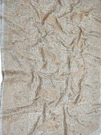 Off White Embroidered Parsi Gara Tussar Silk Floral And Bird Design Saree - Luxurion World