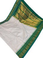 Off White Ilkal Pure Silk Saree - Luxurion World