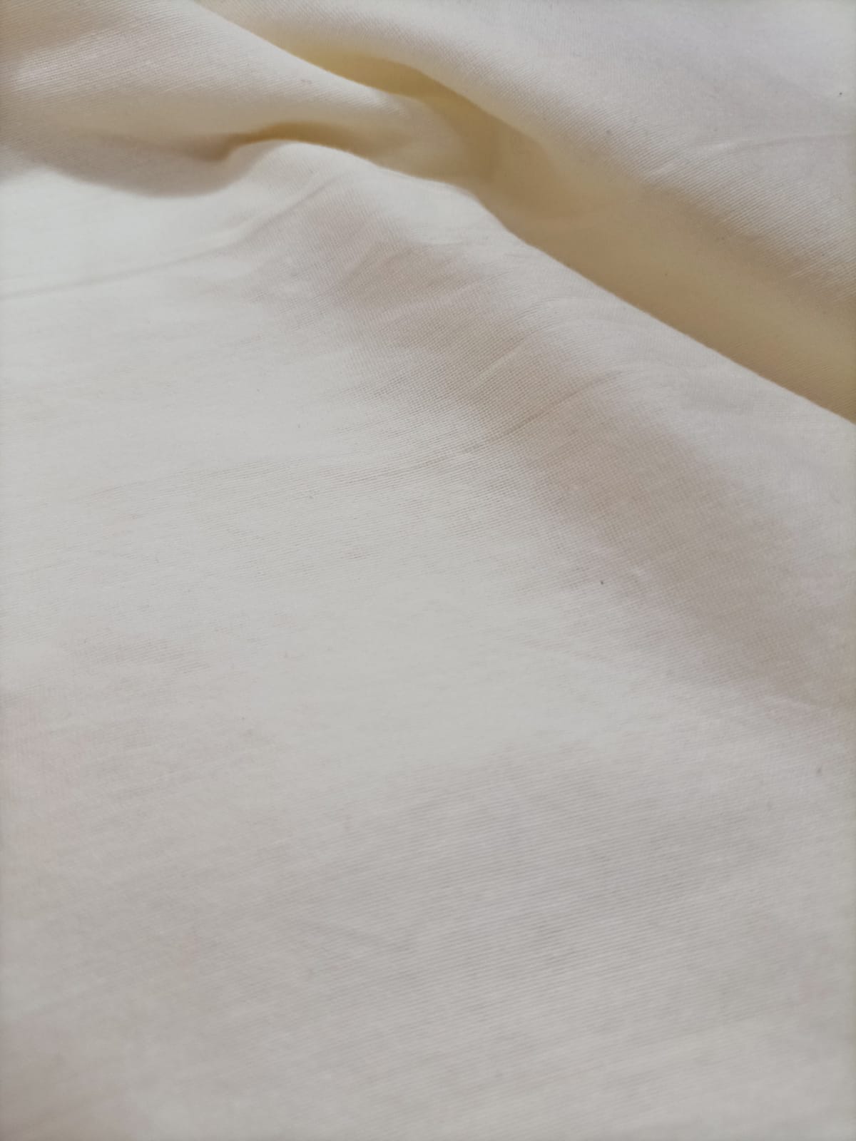 Off White Plain Cotton Fabric ( 1 Mtr) - Luxurion World