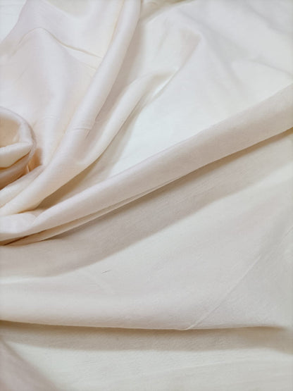 Off White Plain Cotton Fabric ( 1 Mtr) - Luxurion World