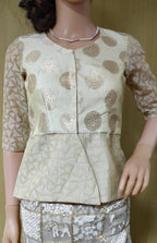 Off White Shirt Pattern Blouse - Luxurion World